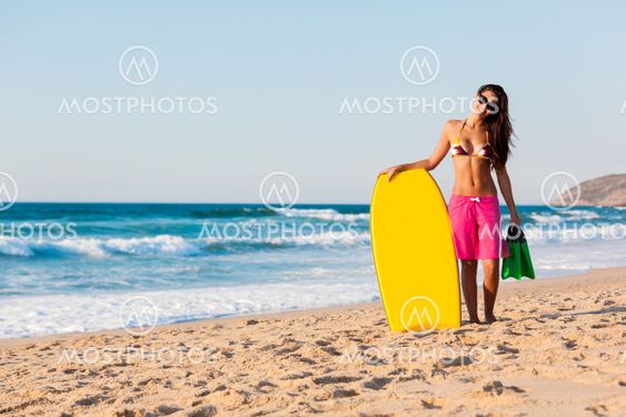 Female bodyboarder
