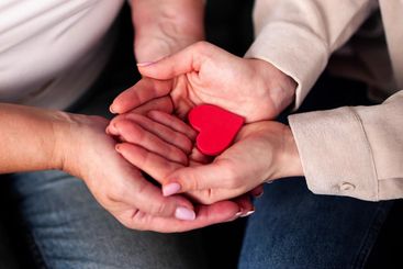 Senior Mother Care By Child Daughter