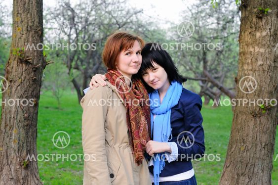 Attractive mother and her daughter