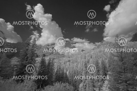 Infrared Landscape of Dolomites, Italy