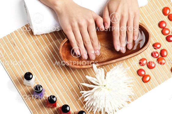 Hands Spa. Manicure concept