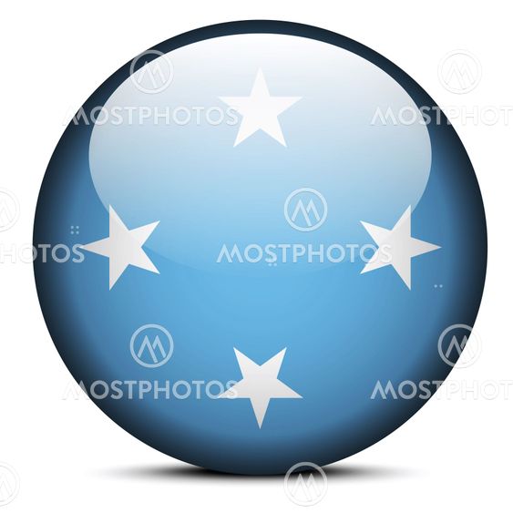 Map with Dot Pattern on flag button of Federated States...
