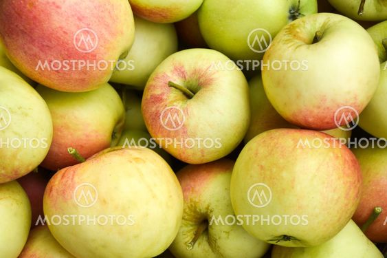 Bunch of red and yellow apples