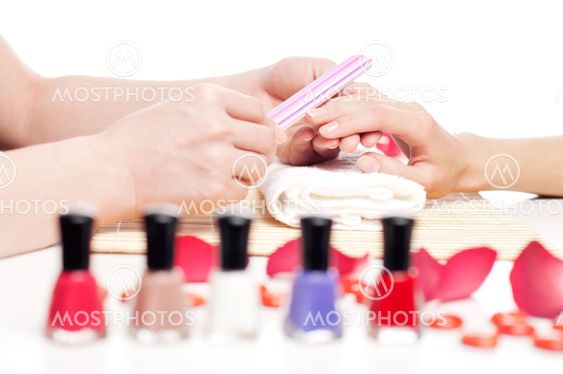 Hands Spa. Manicure concept