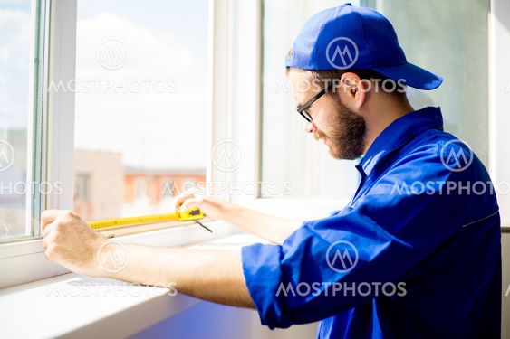Window installation worker