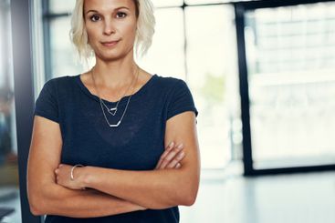 Office, professional and portrait of business woman with...