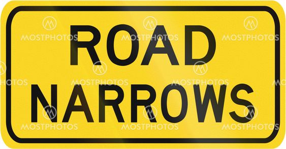 Road Narrows in Canada