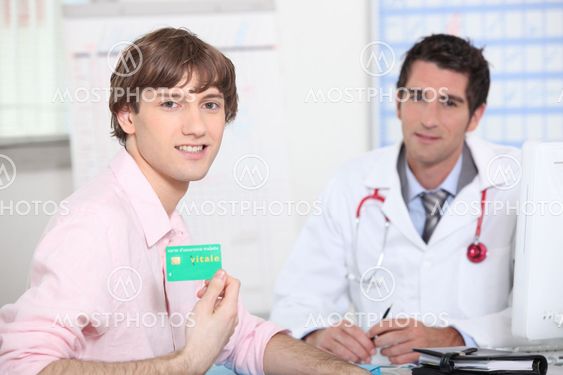 portrait of a doctor with patient