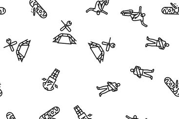 skateboard skate skater seamless pattern vector