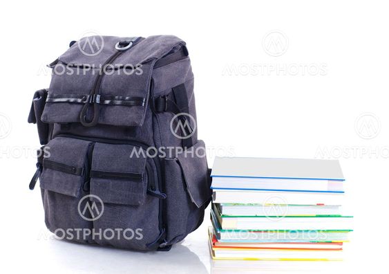 backpack with book