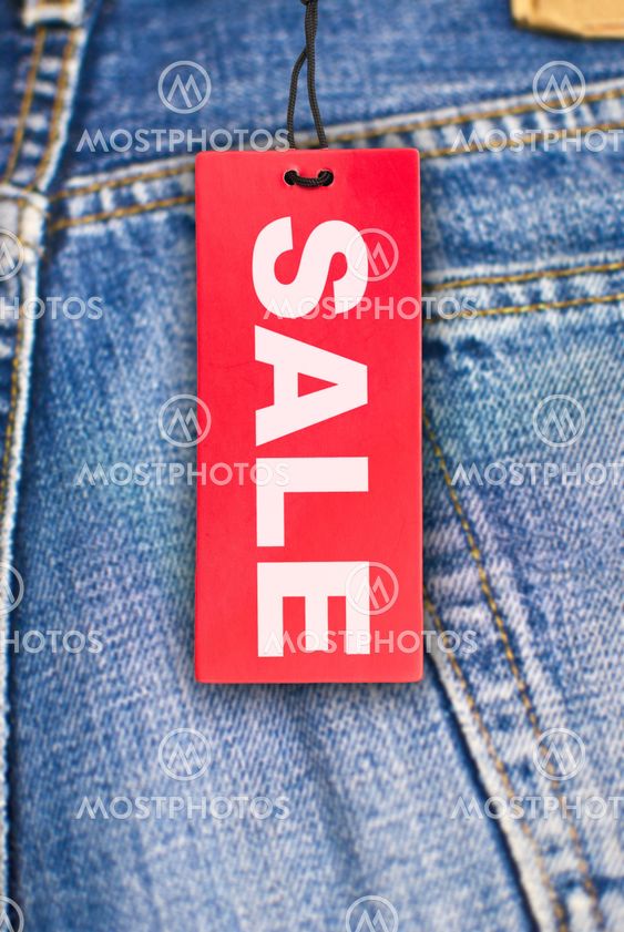 Jeans With Sale Tag