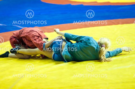 Sambo or Self-defense without weapons. Competitions girls