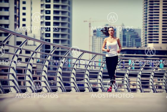 woman jogging at morning