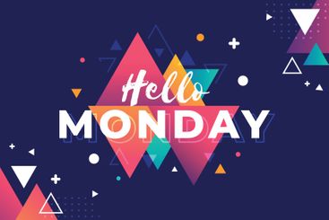 Monday background with triangles