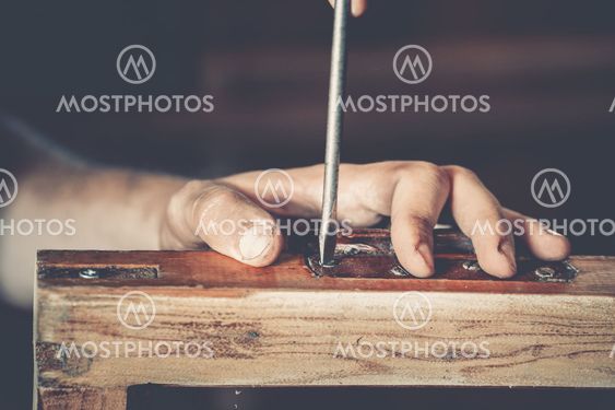 male carpenter at work