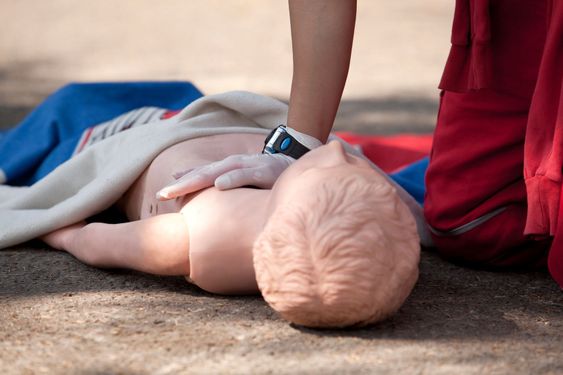 Cpr practice on dummy