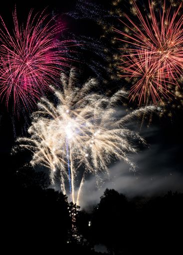Firework display at a festival