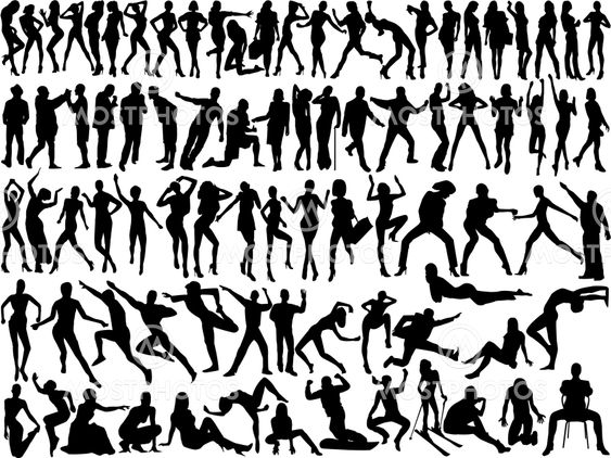 vector silhouettes of people