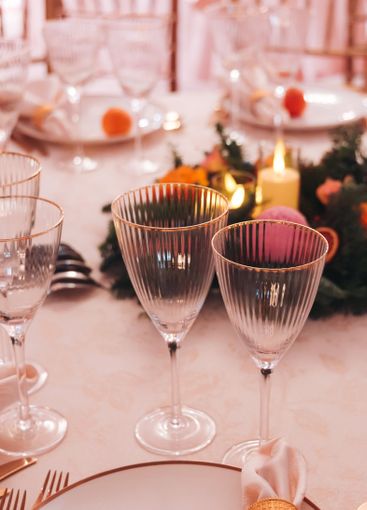 Beautiful table decoration for luxury  event in pink and...