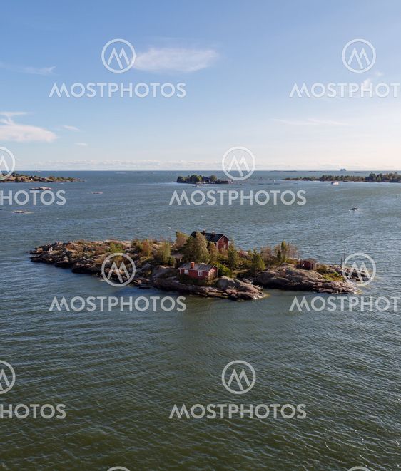 Small island of Ryssänsaari outside Helsinki Finland