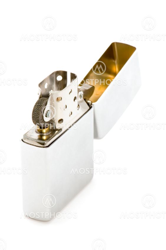 Metal lighter close up