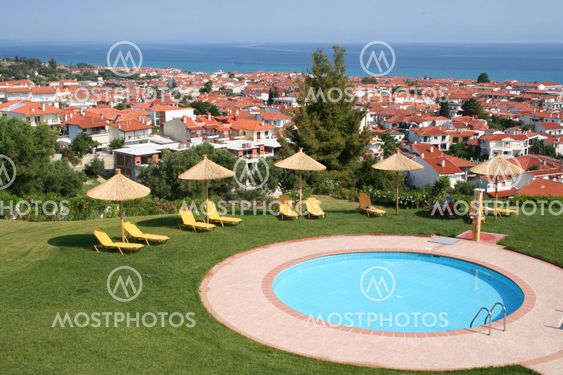 Greece. Halkidiki. Pool of hotel
