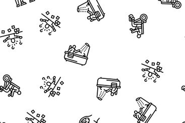 occupational therapist health seamless pattern vector