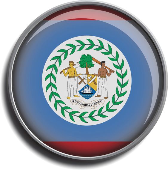 flag icon web button belize
