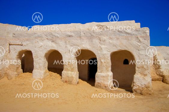 Decorations of movie Star Wars Episode First in Sahara...