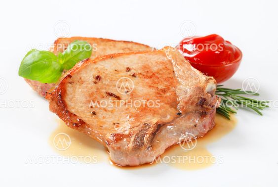 Pan-fried pork chops