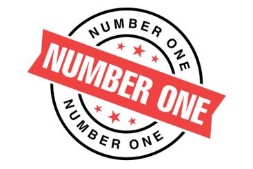 Number 1 Letter Rubber Stamp Vector Template