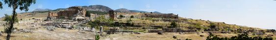 Pamukkale. Turkey. Ruins of Hierapolis, ancient city