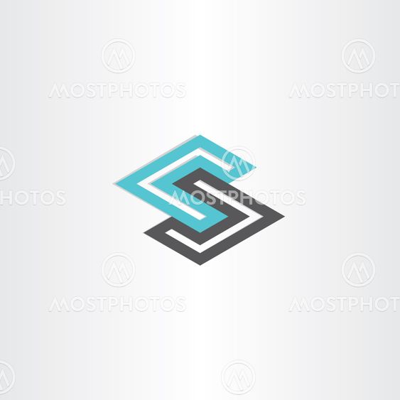 geometric logotype letter s vector