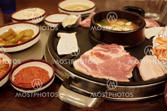 At the korean table