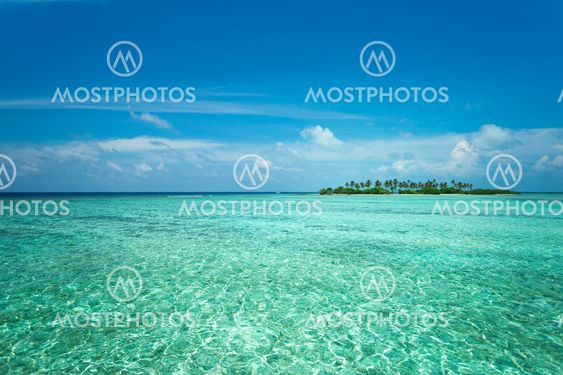 Perfect tropical island paradise beach