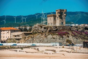 Seashore with Old Castle in Tarifa