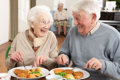 Senior Couple Enjoying Meal Together