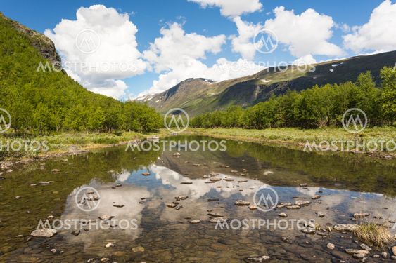 Landscape in Stora sjöfallets national park