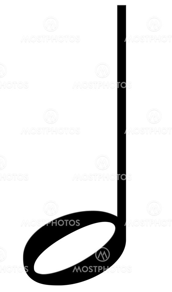 Note the half on a white background
