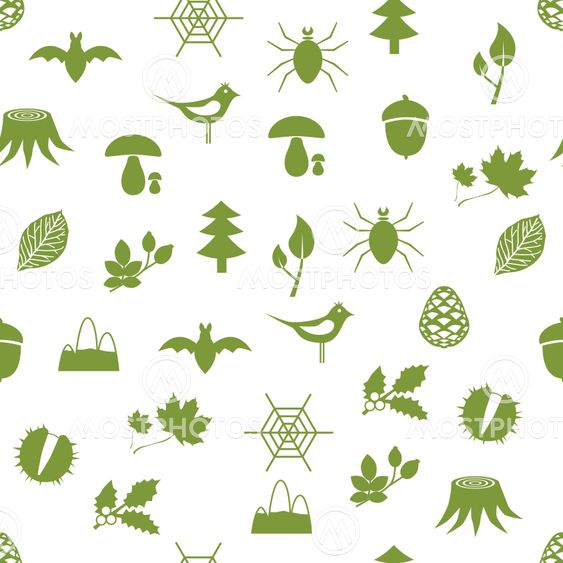 seamless forest pattern