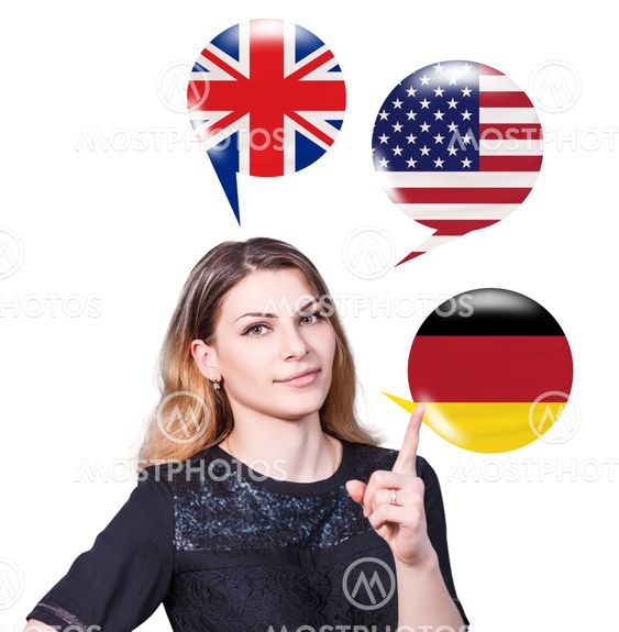 Learning of foreign languages concept.
