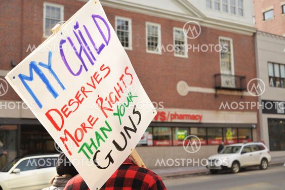 National School Walkout Student Protester Holding Sign.