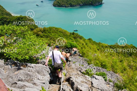 Tourists are climbing to the scenic islands.