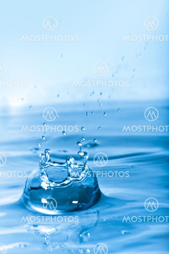 Sininen veden Splash
