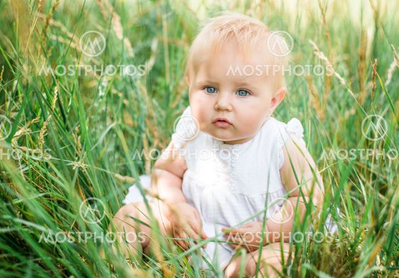 baby in grass