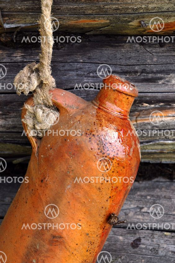 Ceramic Bottle On The Rope