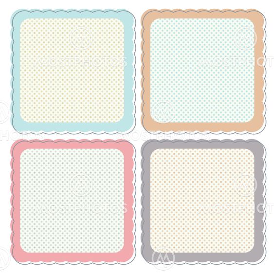 Cute Retro Framed Icon Set