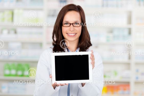 Digital tablet computer in pharmacy