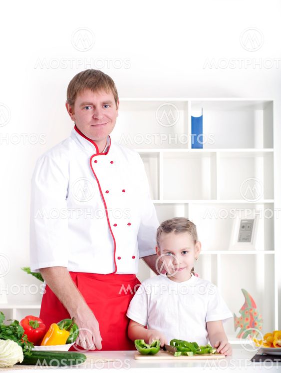 family cooking together