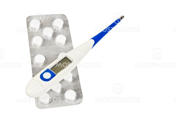 Digital thermometer and pills